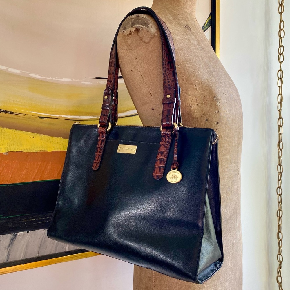 VTG Brahmin Leather Croc handbag